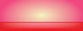 Abstract gradient of light pink background with Red table design, studio, room, web template.