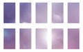 Abstract gradient mesh backgrounds. Vector purple, pink and blue smooth banners templates. Easy editable trendy soft colored Royalty Free Stock Photo