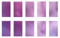 Abstract gradient mesh backgrounds. Vector purple and pink smooth banners templates. Easy editable trendy soft colored vector Royalty Free Stock Photo