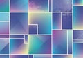 Abstract gradient mosaic grid with geometric and pixel elements Royalty Free Stock Photo