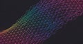 Abstract Gradient Network Grid on Dark Background Royalty Free Stock Photo