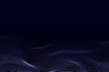 Abstract gradient particle wave. Big data. Digital background. Royalty Free Stock Photo