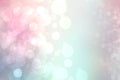 Abstract gradient of pink blue pastel light background texture with glowing circular bokeh lights. Beautiful colorful spring or Royalty Free Stock Photo