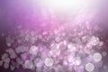 Abstract gradient purple pink background texture with blurred bokeh circles and lights. Space for design. Beautiful backdrop Royalty Free Stock Photo