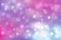 Abstract gradient purple pink blue background texture with blurred bokeh circles and lights. Space for design. Beautiful backdrop Royalty Free Stock Photo