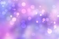 Abstract gradient purple pink blue background texture with blurred bokeh circles and lights. Space for design. Beautiful backdrop Royalty Free Stock Photo