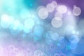 Abstract gradient purple pink blue background texture with blurred bokeh circles and lights. Space for design. Beautiful backdrop Royalty Free Stock Photo