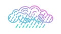 Abstract Gradient Rain Cloud Weather Icon, vector design Generative AI Royalty Free Stock Photo