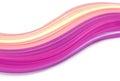 Abstract gradient rainbow color wave curl strip paper background