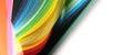 Abstract gradient rainbow color wave curl strip paper background Royalty Free Stock Photo