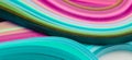 Abstract gradient rainbow color wave curl strip paper background. Template for prints, posters, cards Royalty Free Stock Photo