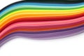 Abstract gradient rainbow color wave curl strip paper background. Template for prints, posters, cards Royalty Free Stock Photo