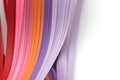 Abstract gradient rainbow color wave curl strip paper background. Template for prints, posters, cards
