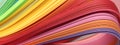 Abstract gradient rainbow strip paper horizontal long background