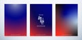 Abstract gradient red bold blue black colors a set of banners, website element, sign corporate, billboard, header, digital
