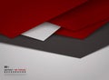 Abstract gradient red triangle overlap design of tech background. illustration vector eps10 Royalty Free Stock Photo