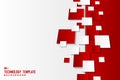 Abstract gradient red and white square patterns template technology background. illustration vector eps10 Royalty Free Stock Photo