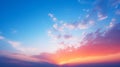Abstract gradient sunset in the sky with cloud and blue mix orange natural background Royalty Free Stock Photo
