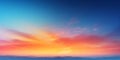 Abstract gradient sunrise in the sky with cloud and blue mix orange natural background Royalty Free Stock Photo