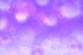 Abstract gradient violet pink background texture with blurred white bokeh circles and lights. Space for design. Beautiful backdrop Royalty Free Stock Photo