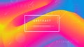 Abstract gradient wave background with a combination of orange, pink, blue and purple. Dynamic background color flow. Eps10 vector Royalty Free Stock Photo