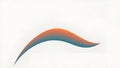 Abstract Gradient Wave Design on White Background Royalty Free Stock Photo