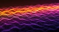 Abstract gradient wave pattern with orange, purple hues, dynamic digital art Royalty Free Stock Photo