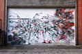 Abstract Graffiti Art on a Building Entrance