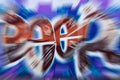 Abstract graffiti backdrop with high speed motion blur
