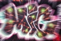 Abstract graffiti background with high speed motion blur