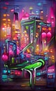 Abstract graffiti inspired collaboration with wombo artificial intelligence