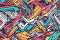 abstract graffiti seamless background