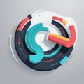 Abstract Graphic Design with Circles and Shapes