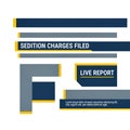 News Report Graphic Template with Sedition Charges and Live Update Royalty Free Stock Photo