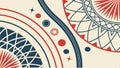 Abstract graphic pattern with concentric and segmented circular shapes vector design Generative AI Royalty Free Stock Photo