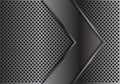 Abstract gray arrow overlap circle mesh design modern luxury futuristic background texture vector.