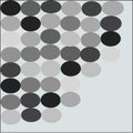 Abstract gray background color gray light and dark balls lined rows