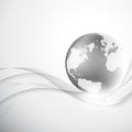Abstract gray background with globe