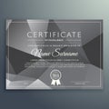 Abstract gray black certificate template Royalty Free Stock Photo