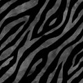 Abstract gray black zebra striped textured seamless pattern background