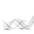 Abstract gray color wave design element. Grey wave. Gray smoke wave. Transparent gray wave element