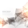 Abstract gray geometric triangles shape with light effect