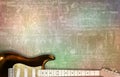 Abstract grunge vintage sound background electric guitar Royalty Free Stock Photo
