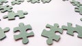 Abstract gray jigsaw puzzle pieces on white background Royalty Free Stock Photo