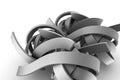 Abstract gray ribbons on white background Royalty Free Stock Photo