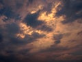 Abstract gray road and rain clouds background. Royalty Free Stock Photo