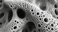 Abstract Gray Scale 3D Render: Intricate Cellular Structure, Organic Design