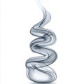 Abstract Gray Smoke Swirls on White Background Royalty Free Stock Photo