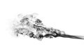 Abstract gray smoke waves isolated Royalty Free Stock Photo