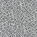 Abstract Gray Square Pixel Mosaic Background. Seamless Pattern. Noise Texture. Geometric Style. Vector